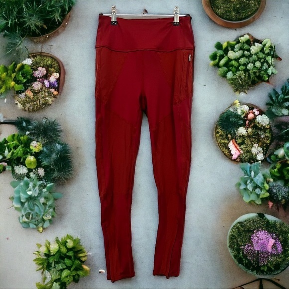Free People Pants - FREE PEOPLE S FP Movement Leggings Burgundy
